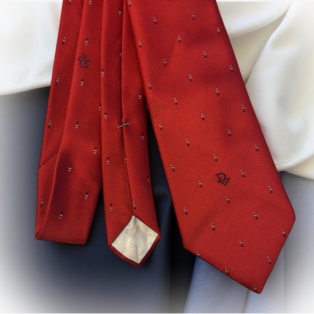 Vintage Christian Dior Necktie Red Neat